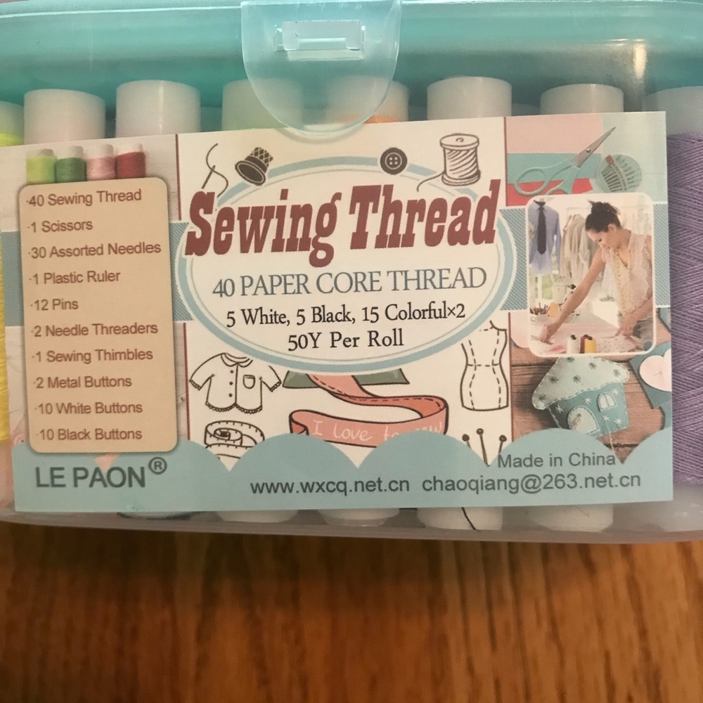 NWT Le Paon Small Blue Sewing Kit - Picture 11 of 12